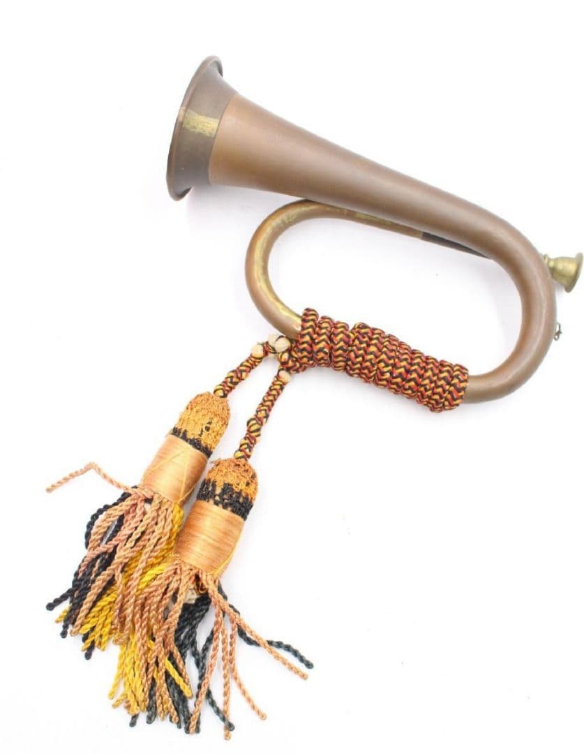 【当時物】旧日本軍・軍隊ラッパ（喇叭）信号ラッパ・突撃ラッパ 二つ巻【状態良好】