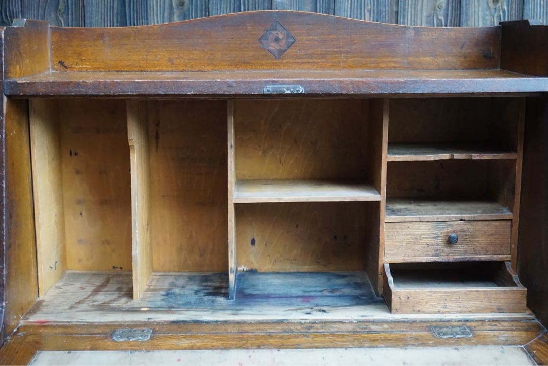 大正時代 ライティングビューロー 収納 デスク