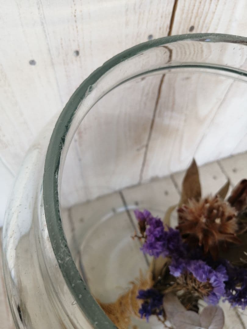 アルミ蓋のガラス大瓶