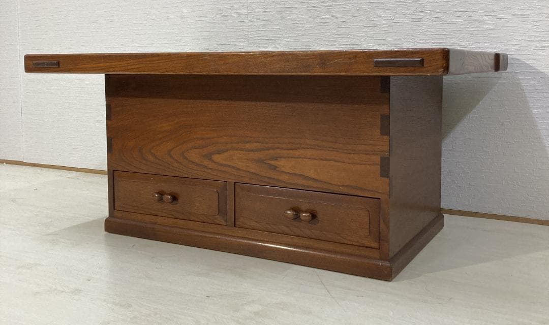 囲炉裏テーブル　座卓　昭和レトロ 火鉢 古民家　 引き出し 木製