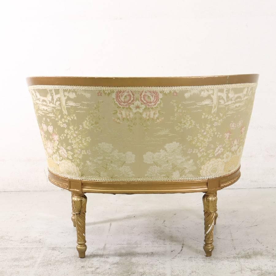 値下西武百貨店 フランス 19世紀 ルイ16世様式木彫アームチェア アンティーク