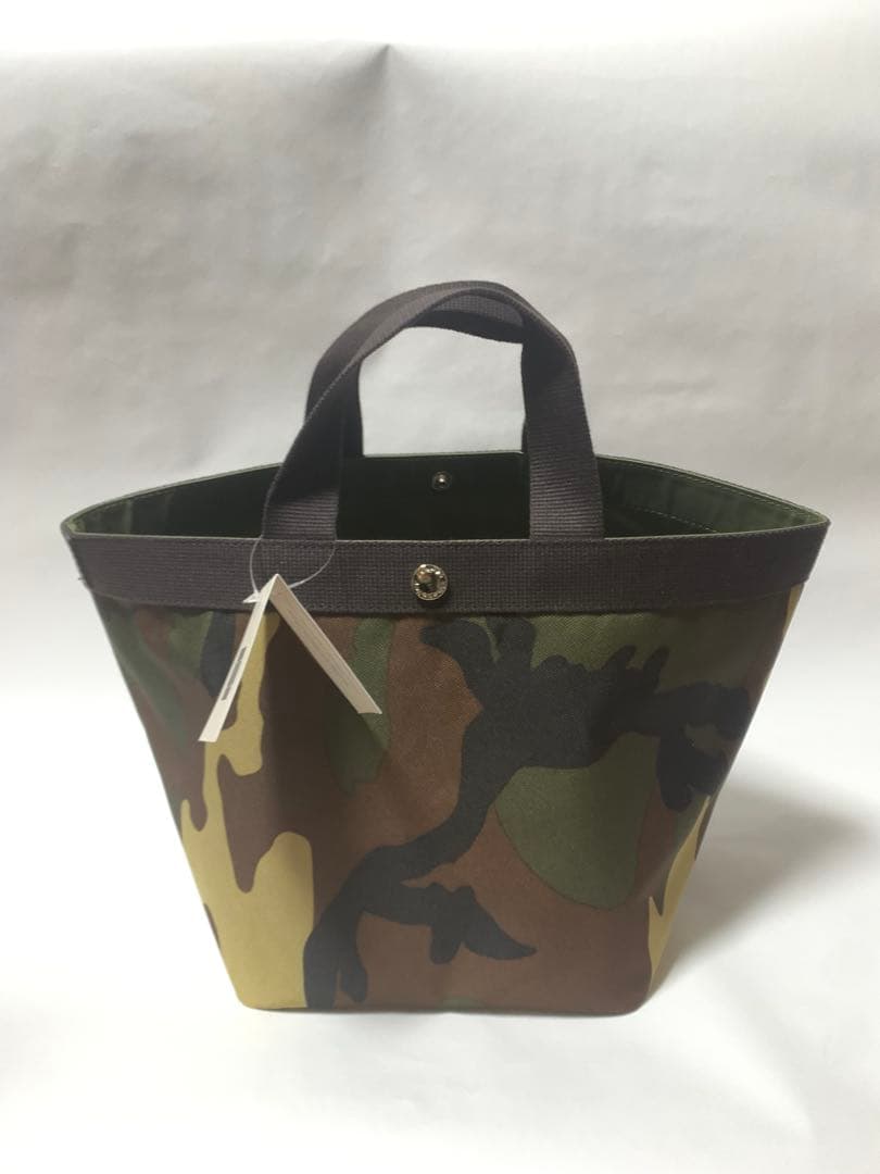 エルベシャプリエ 707c ノワール　舟形 トートバッグ M迷彩柄