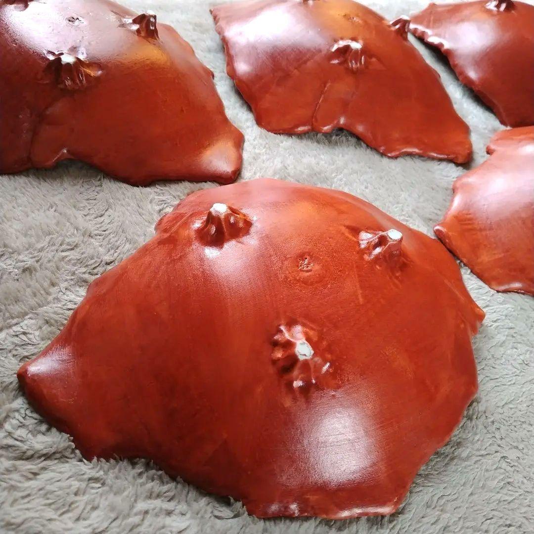 在印 朱色 三つ足鉢 5客揃 割烹料理 日本料理