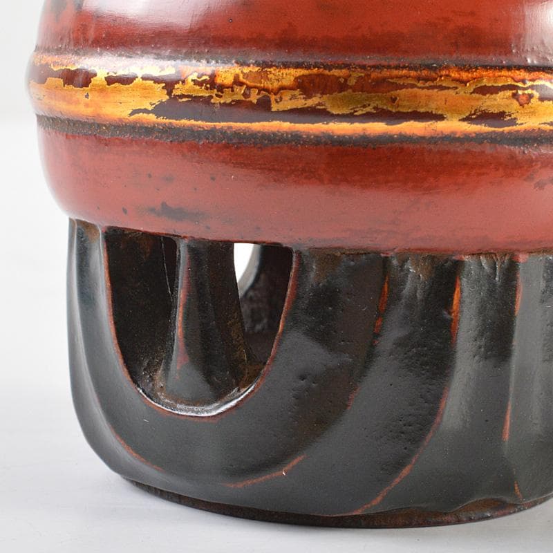 茶道具　讃岐伝統漆器　讃岐彫　神原象峯造　碗布差　茶巾筒　共箱　V　R6445