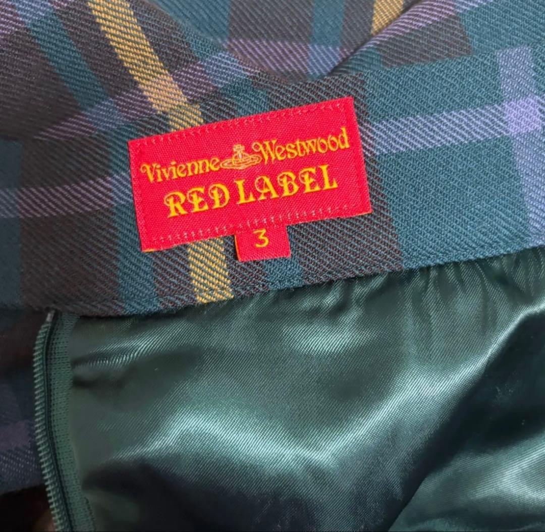 ☆ヴィヴィアンウエストウッド アシメン変形 チェック柄 スカート オーブボタン