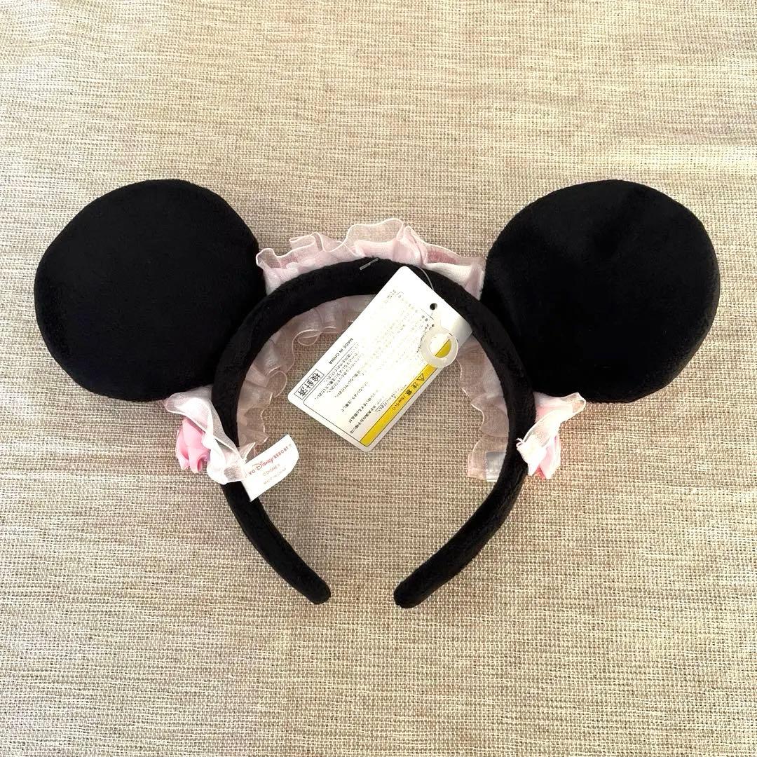 新品未使用タグ付‼️レトロミニーカチューシャ　バラ　フリル パール