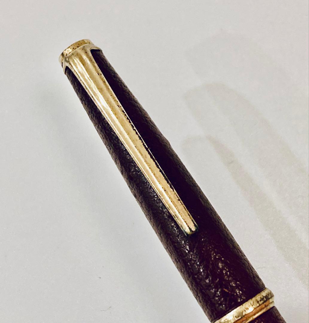 ペン先14K◆プラチナ シープ羊革 革巻き万年筆 Platinum 14金 本革