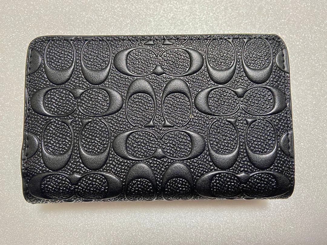 【新品未使用】COACH コーチ 二つ折り財布 ブラック