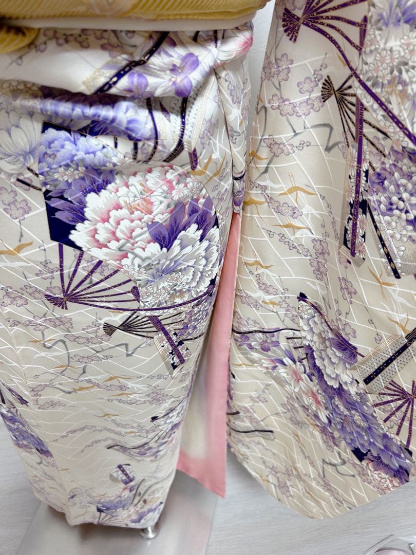 純金箔西陣織帯付き　美品　やまと誂製正絹振袖フルセット　成人式　牡丹