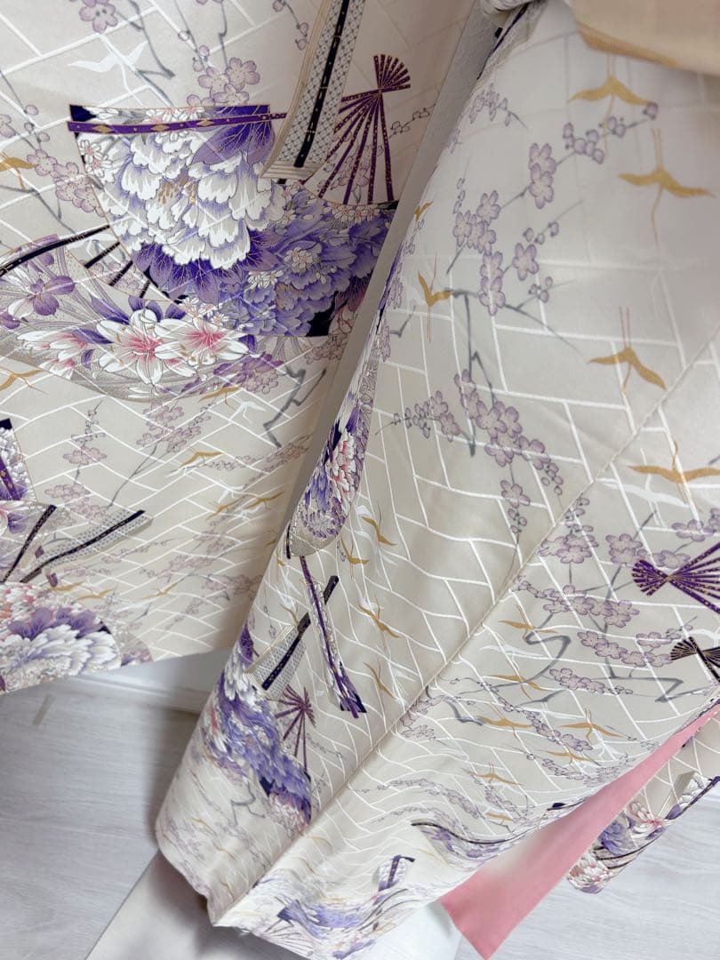 純金箔西陣織帯付き　美品　やまと誂製正絹振袖フルセット　成人式　牡丹