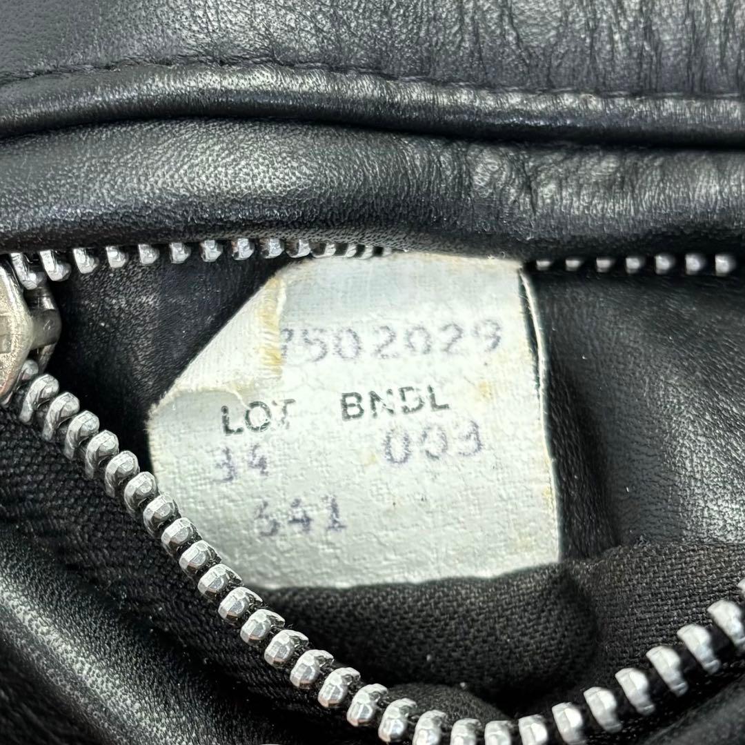 ショット 641 ライナー付 レザー シングルライダースジャケット 黒 USA製