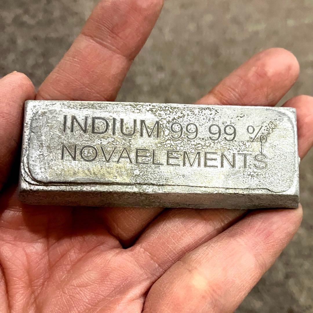 希少　インジウム　インゴット100g レアメタル　元素標本　indium