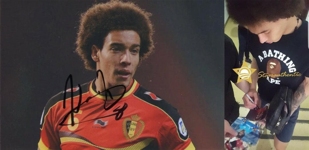 直筆サイン入り写真 アクセル・ヴィツェル サッカーベルギー代表 SA鑑定済