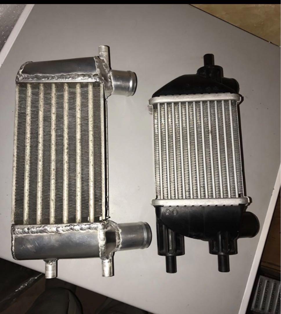 エブリイDA17用　容量アップインタークーラー(低減加工、シェラウド付き)