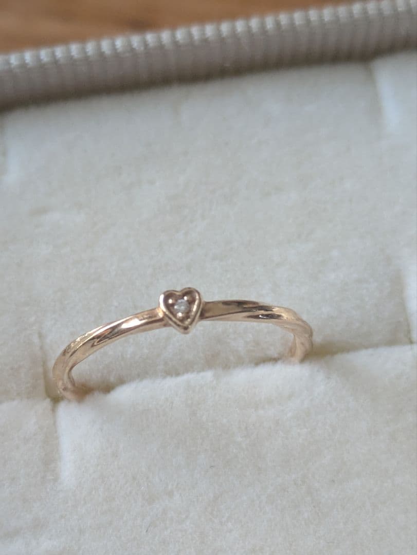 ete K10 ハートモチーフツイスト　リング