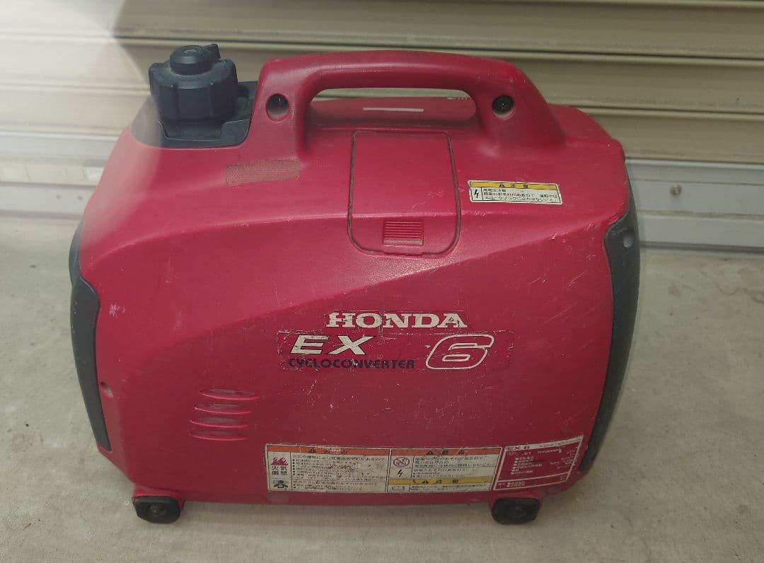 ホンダ Honda EX6 ポータブル発電機 赤 防災用 非常用として動作完動品