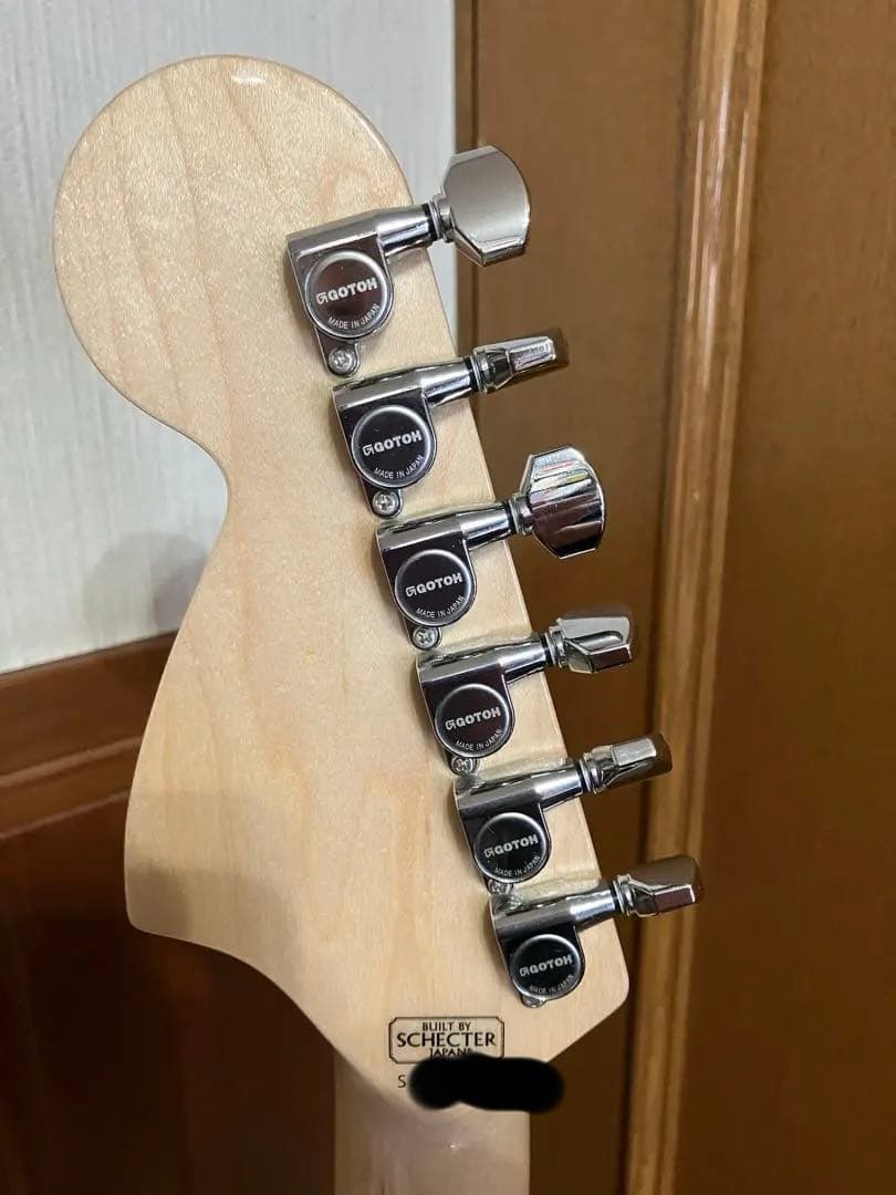 美品 SCHECTER PS-ST-DH-SC /BLK/M スキャロップ 限定