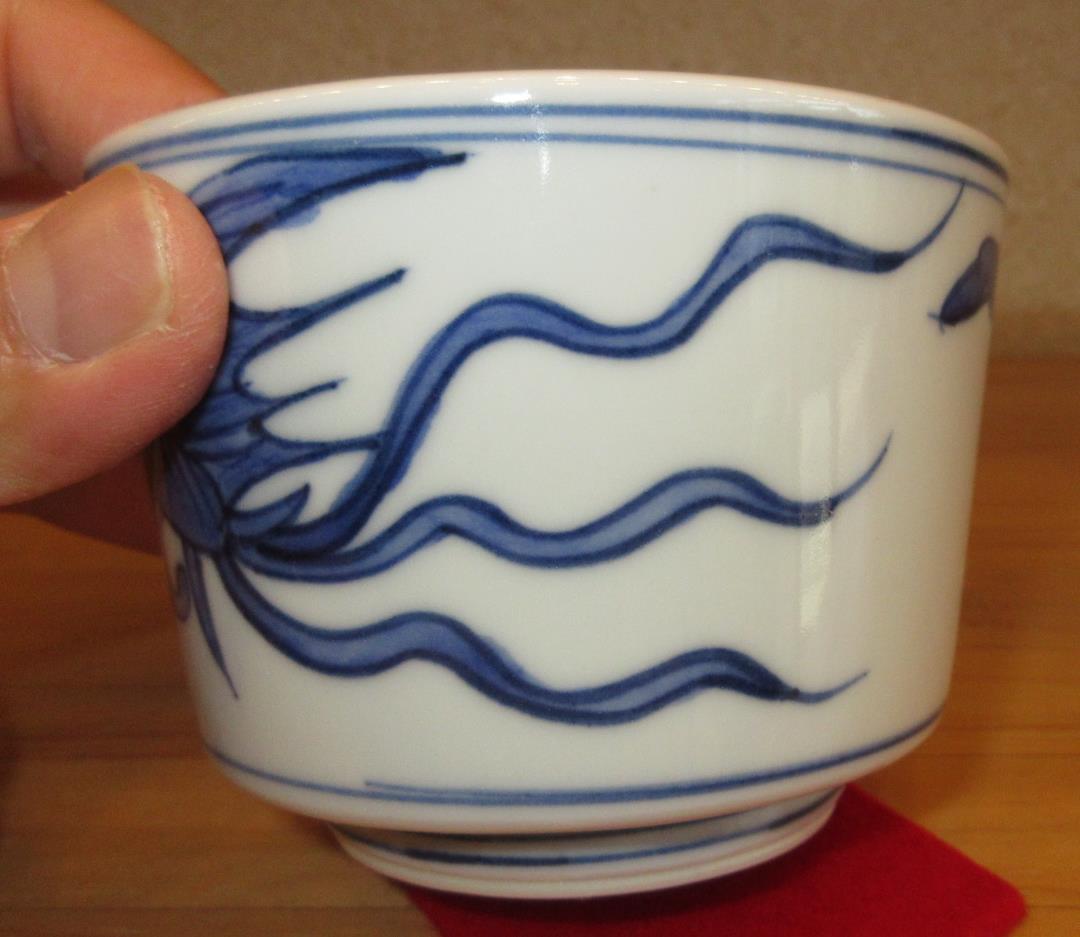 送料込【逢絢亭】茶道具 火入 京焼 染付 鳳凰の図 紫翠窯 西村徳泉