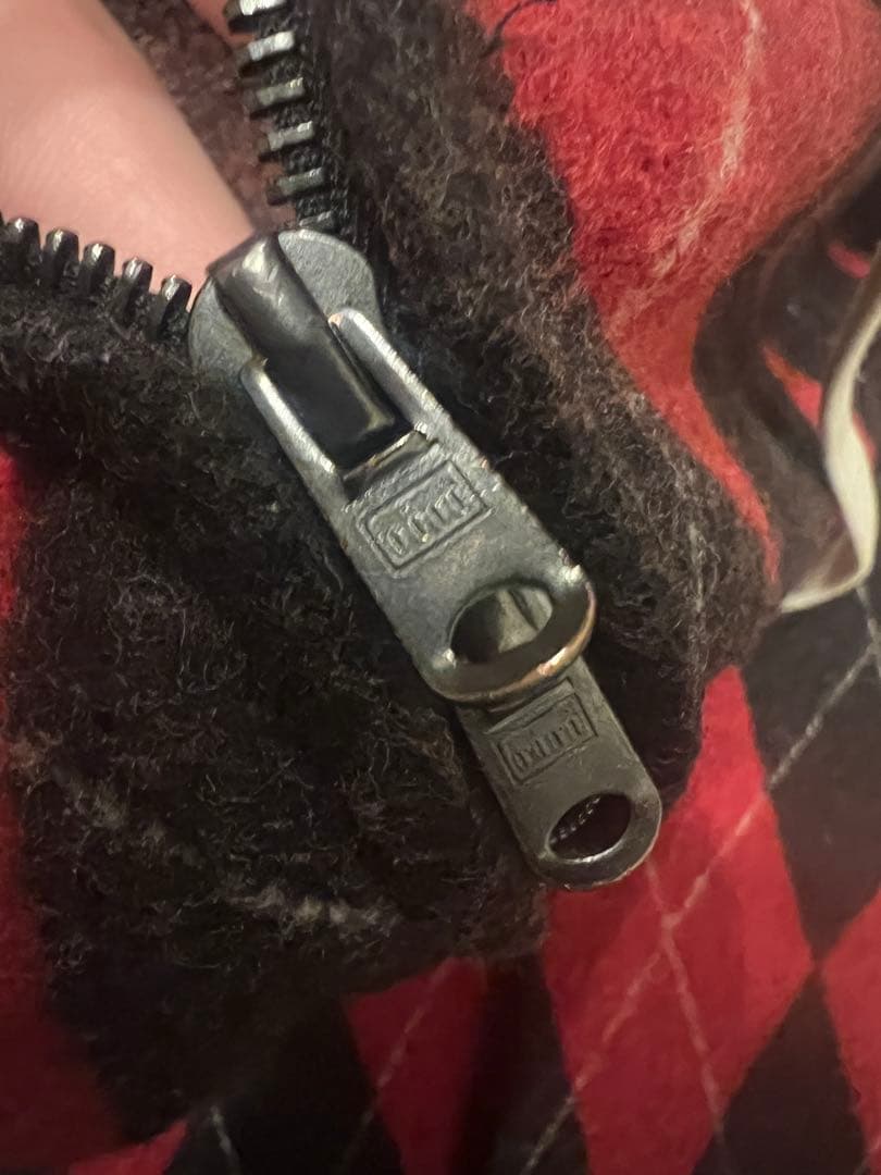 05SS ナイト期 アーガイル柄 ジップアップパーカー フーディ size4