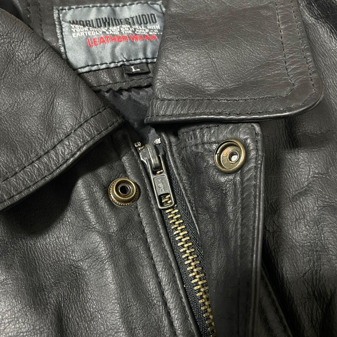 90s A-2 本革 リアルレザー 短丈 ボンバーフライト ブルゾン ジャケット