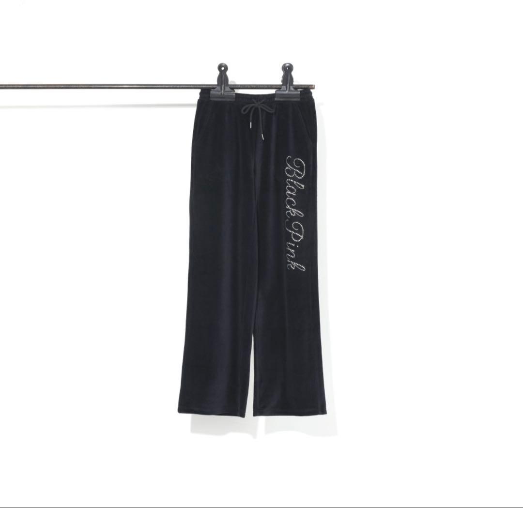 BlackPink 会場限定 ベロアロングパンツ L 黒