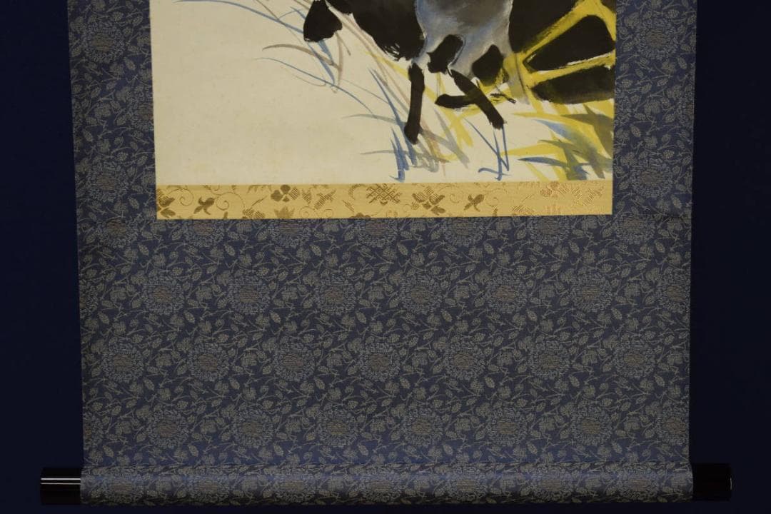 不詳/作者不詳/牧羊/羊飼図/中国画/唐画/布袋屋掛軸HI-48