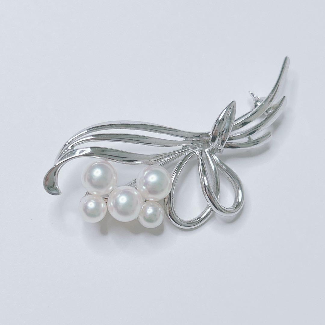 美品　MIKIMOTO アコヤ真珠　ブローチ　コサージュ　本真珠　パール　高級