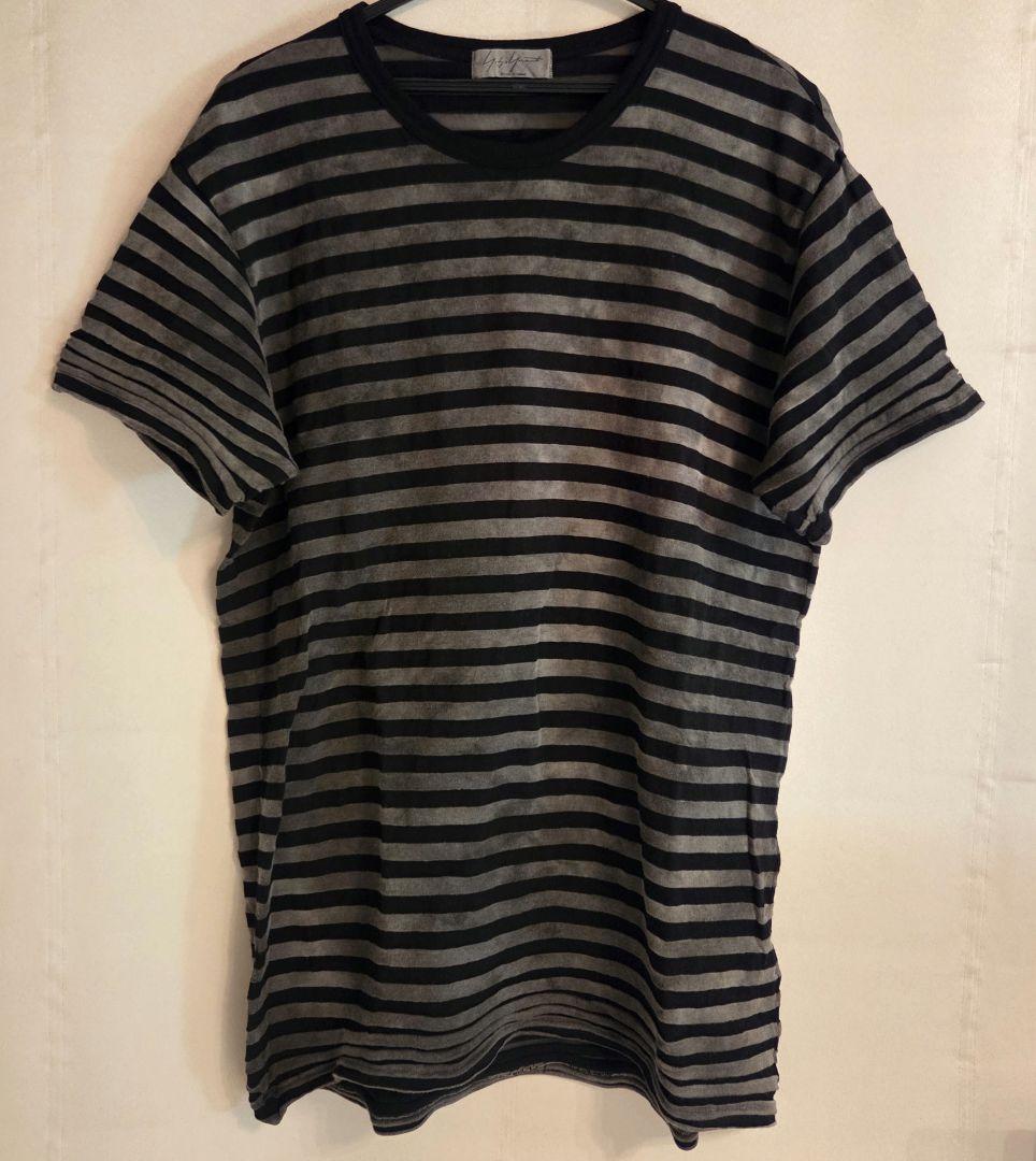 t*t様 Yohji Yamamoto ストライプ少し透けるTシャツ　Lサイズ