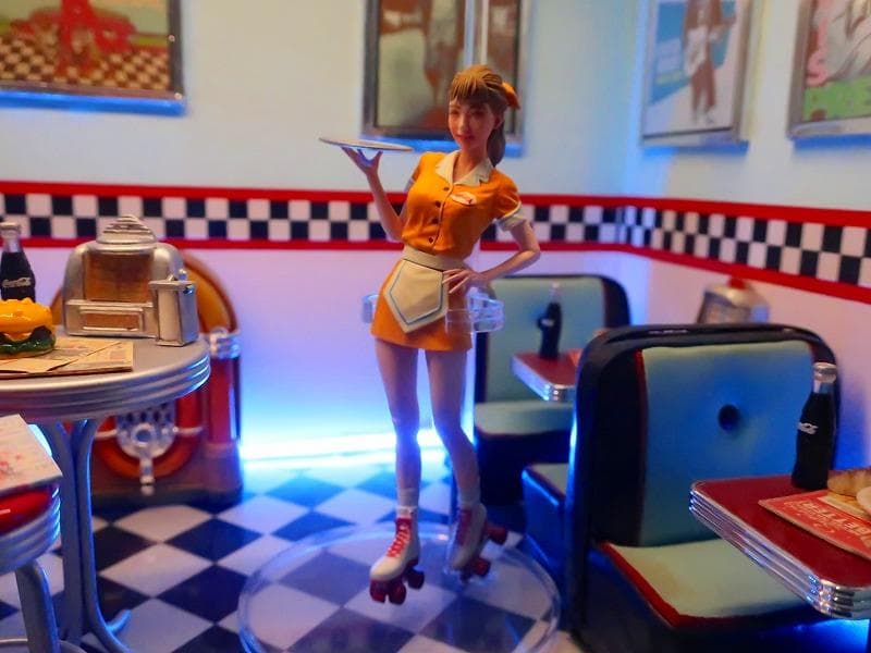 激レア★アメリカンダイナー ウェートレス アメグラ フィギュア 塗装済完成品