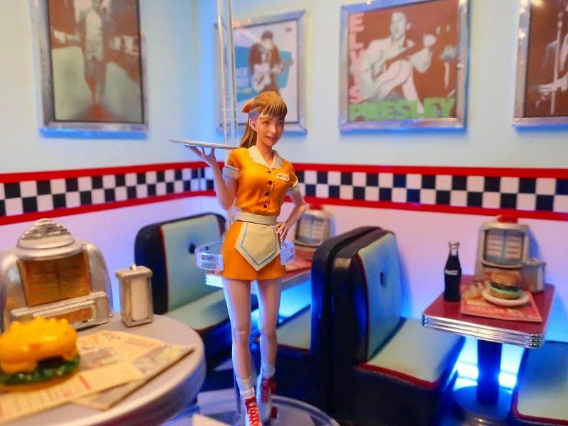 激レア★アメリカンダイナー ウェートレス アメグラ フィギュア 塗装済完成品