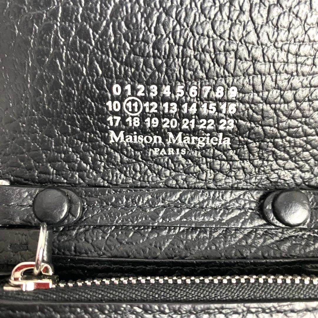 【極美品☆最高級】メゾンマルジェラ チェーンウォレット ブラック 4ステッチ