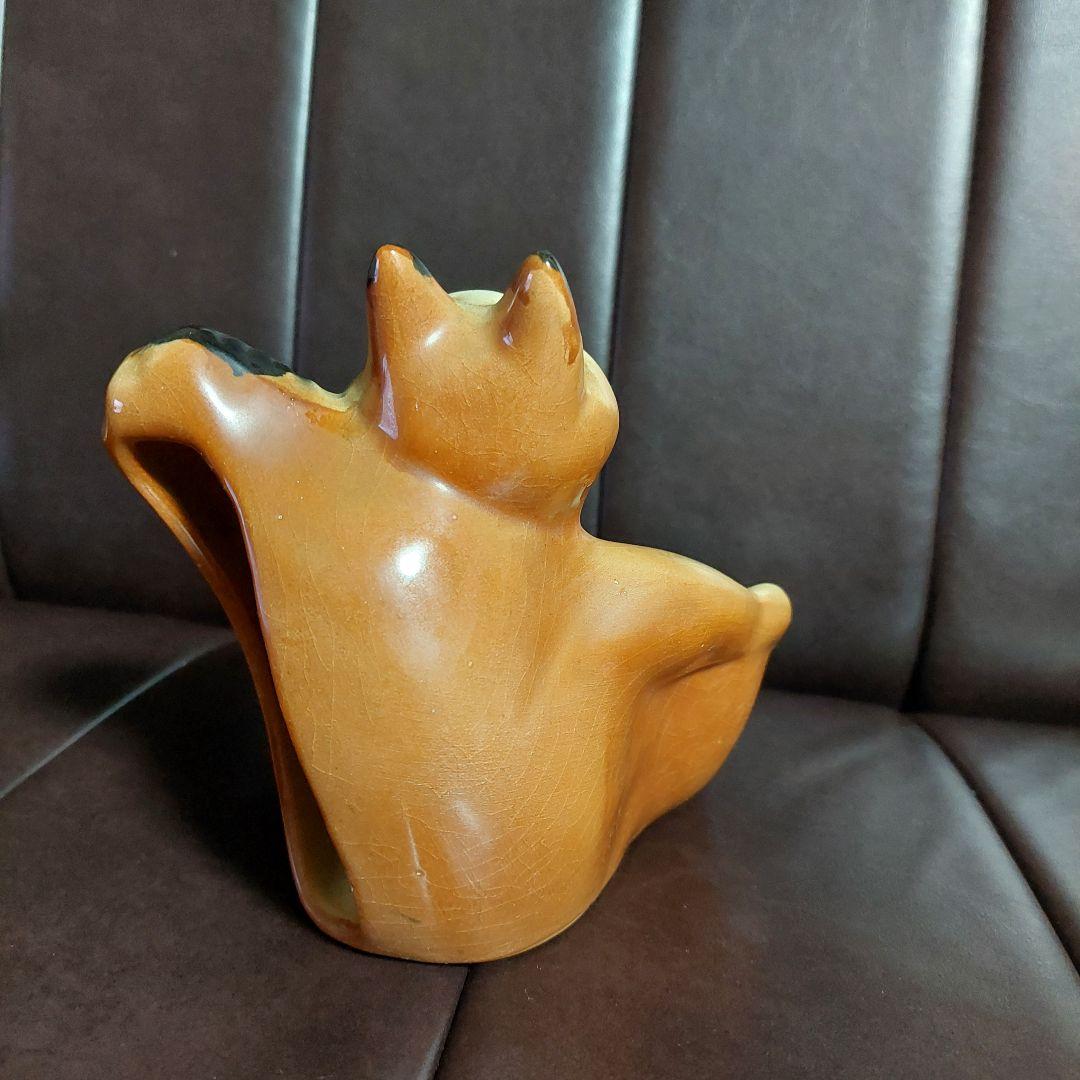 ヴィンテージ　陶器小物入れ　リス