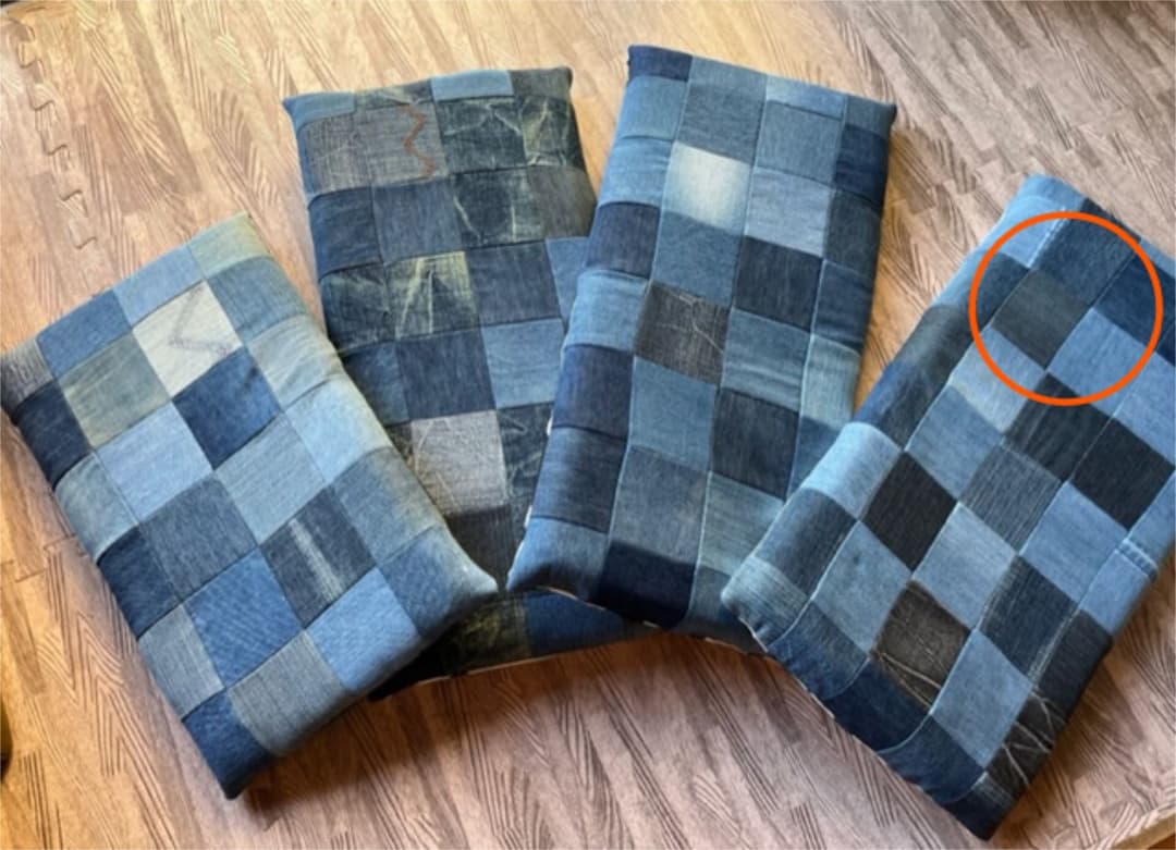 クッション　ペット　カート　デニム　②