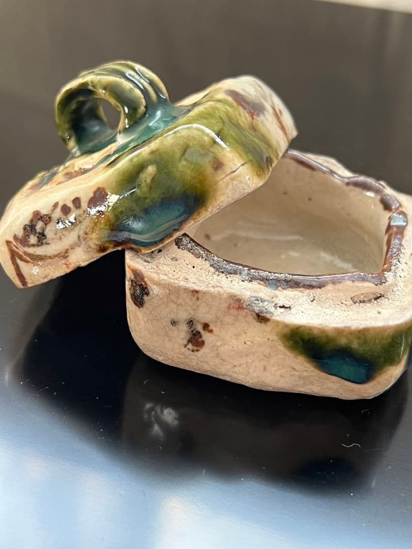 織部焼 香合 茶道具