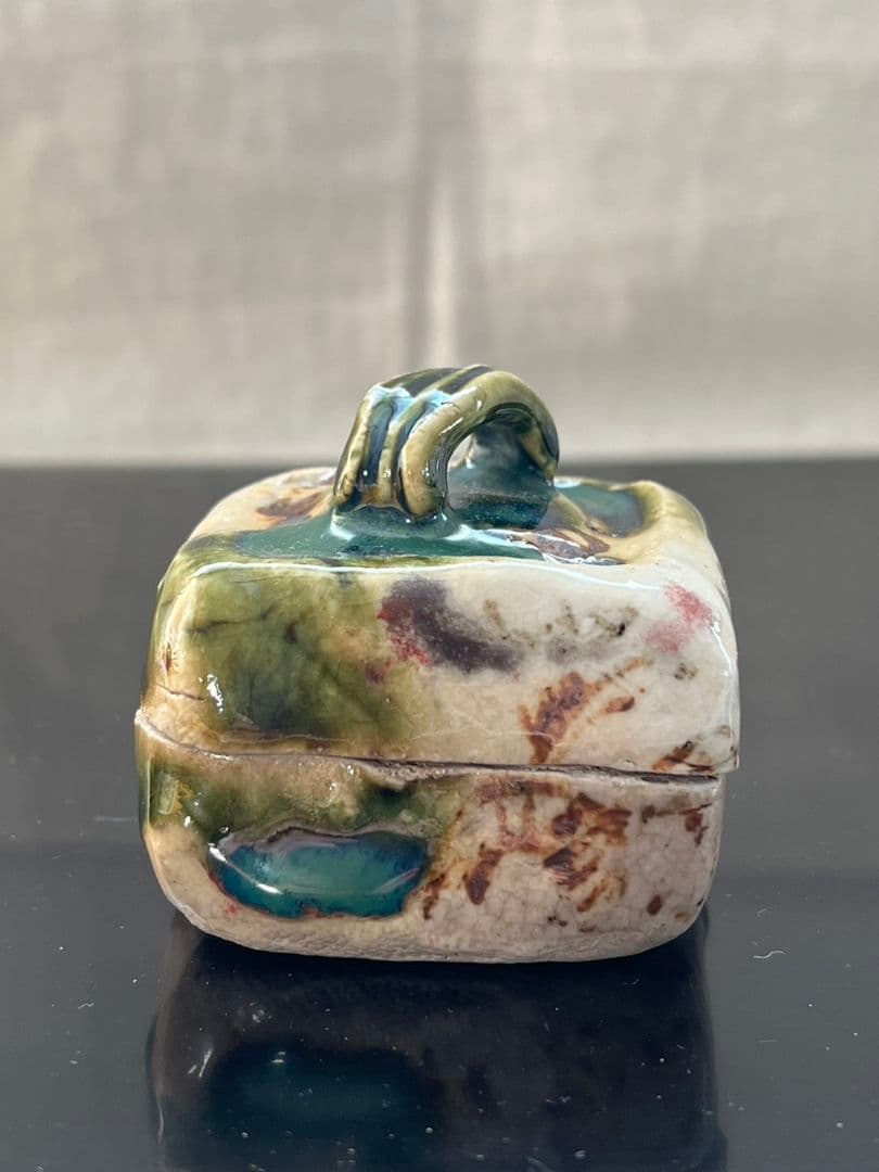 織部焼 香合 茶道具