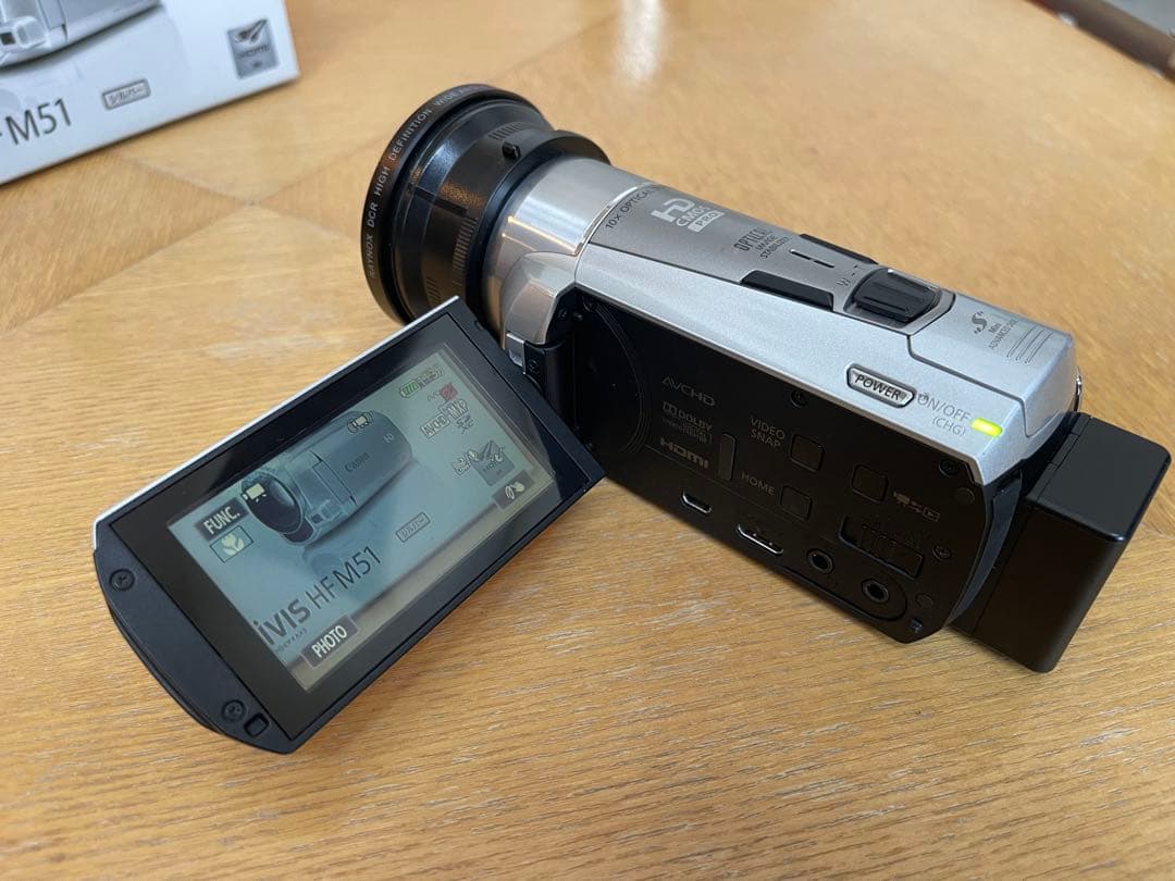 Canon iVIS HF M51 ビデオカメラ raynox 0.7倍レンズ
