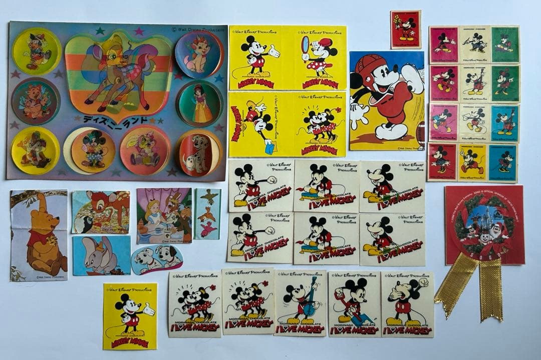 ディズニーシール　ミッキーマウス　レア　レトロ