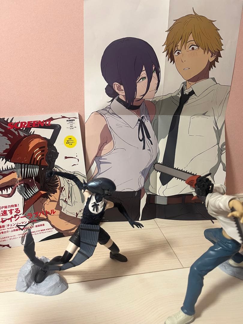 チェンソーマンGrandistaフィギュア ポスター、雑誌付き
