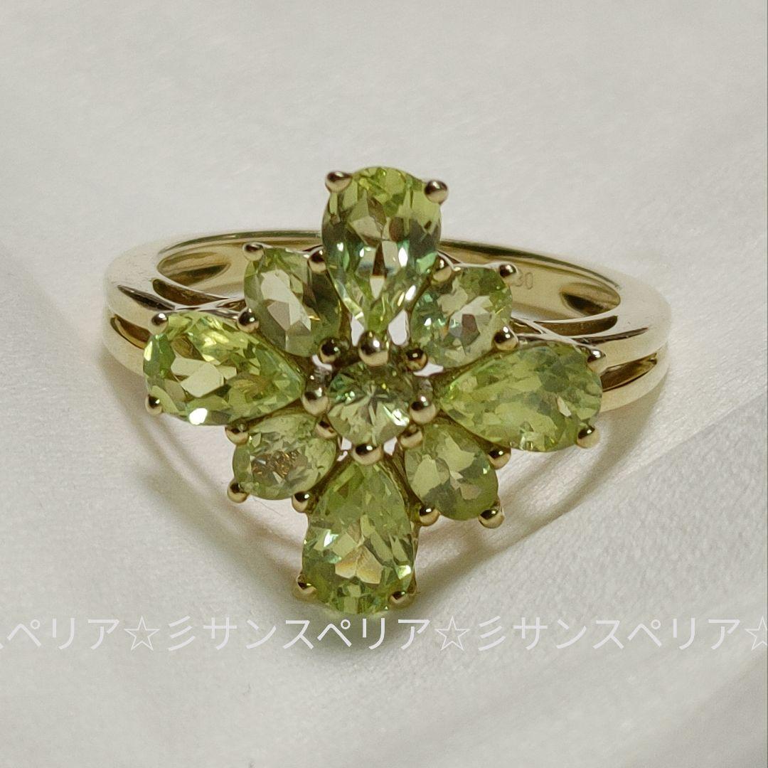 K18 パロットクリソベリル2.30ctのデザインリング