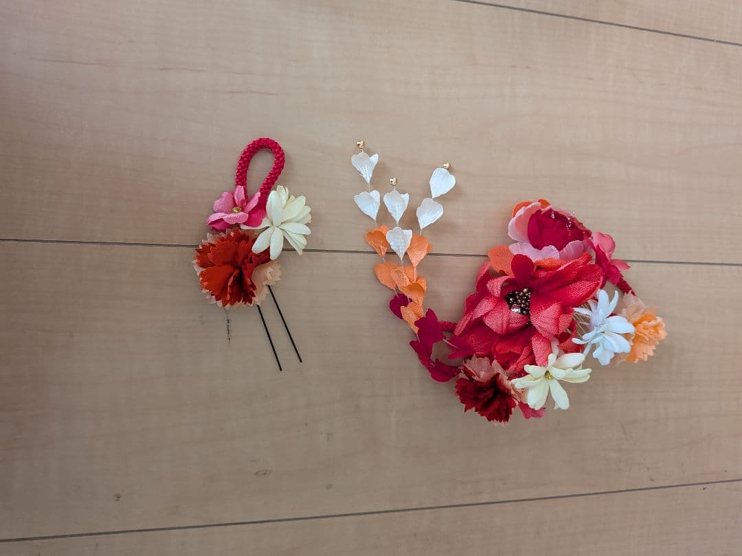 【振袖フルセット 】レトロ古典柄 成人式 前撮り 小物完備　赤