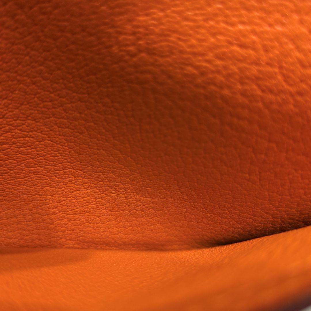 エルメス　ベアン2PLIS オレンジ&ブラウン□M刻印2009 シルバー金具