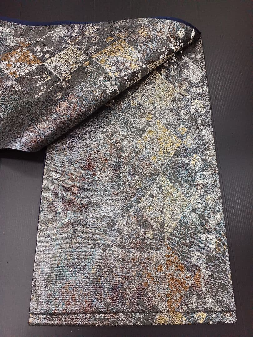 ［六通］袋帯　中古美品　藍染 O-330