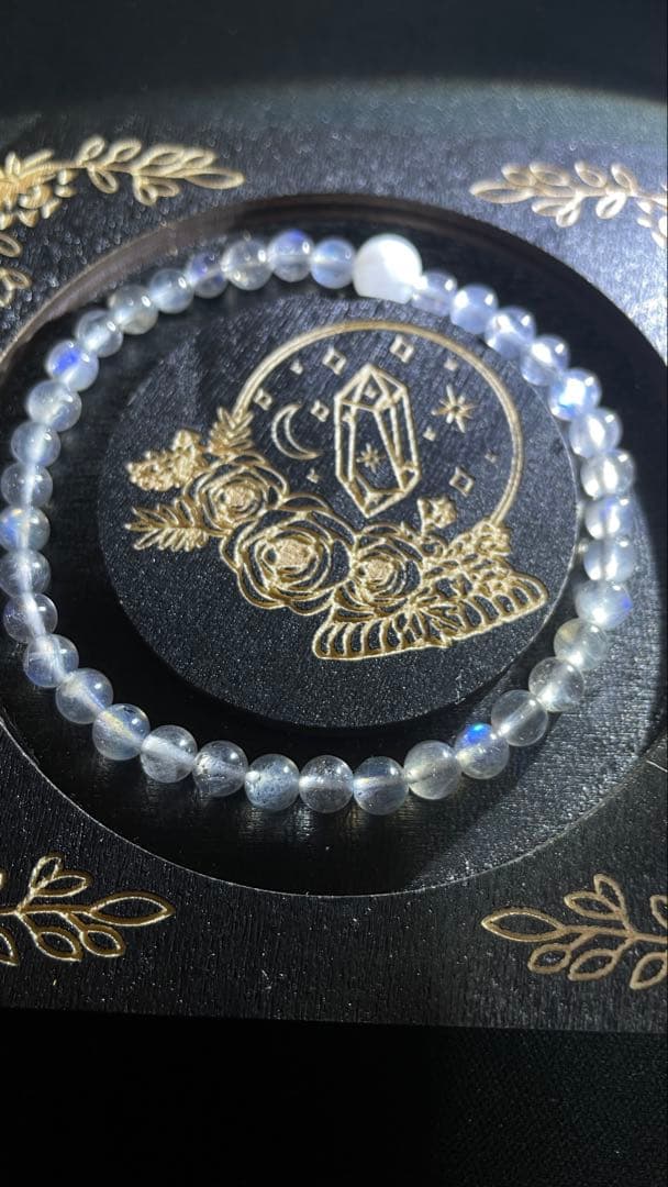 はちタイチンルチル ブラックオパール 魔石 アメジスト＆シトリンcharm