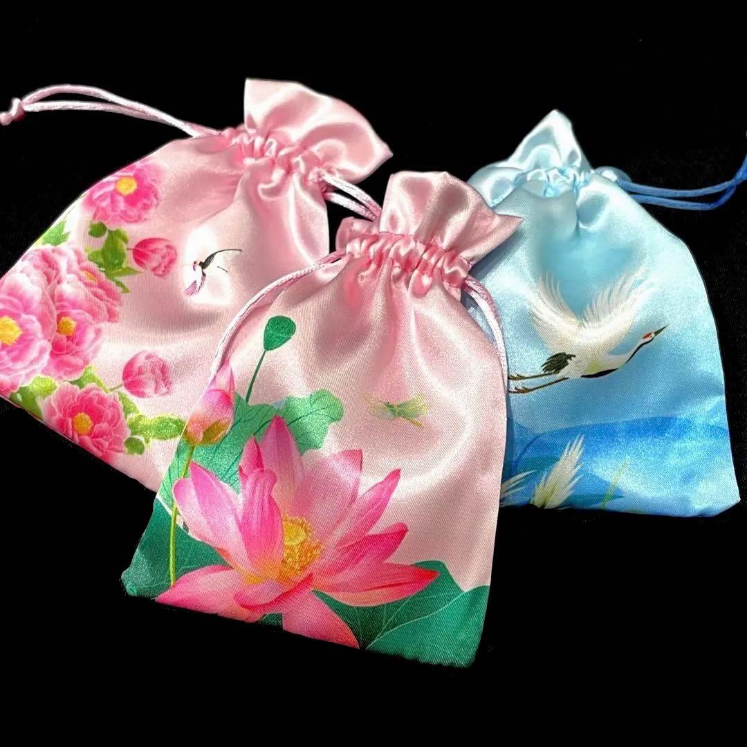 巾着セットBシノワズリ漢服蓮ロータス天官賜福魔道祖師瓔珞薬屋のひとりごと中国中華