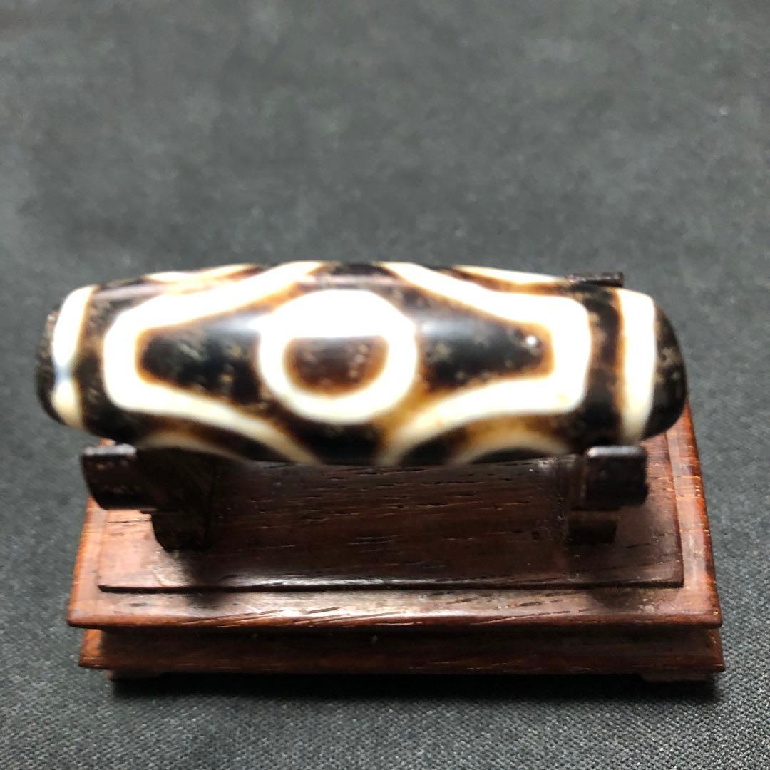 P、秘蔵天珠‼️秘蔵西蔵老礦古代伝承十字六眼天珠