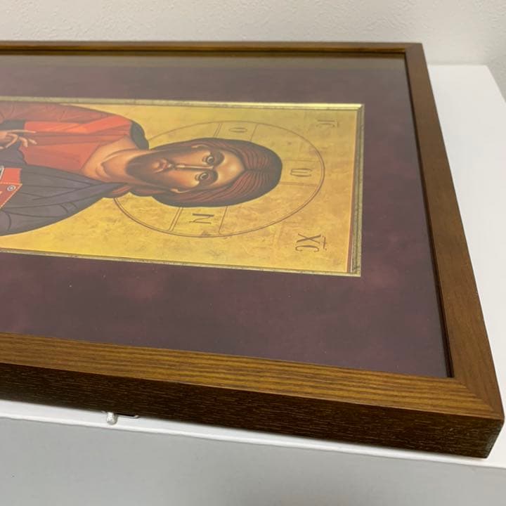 キリスト　イコン　額付き