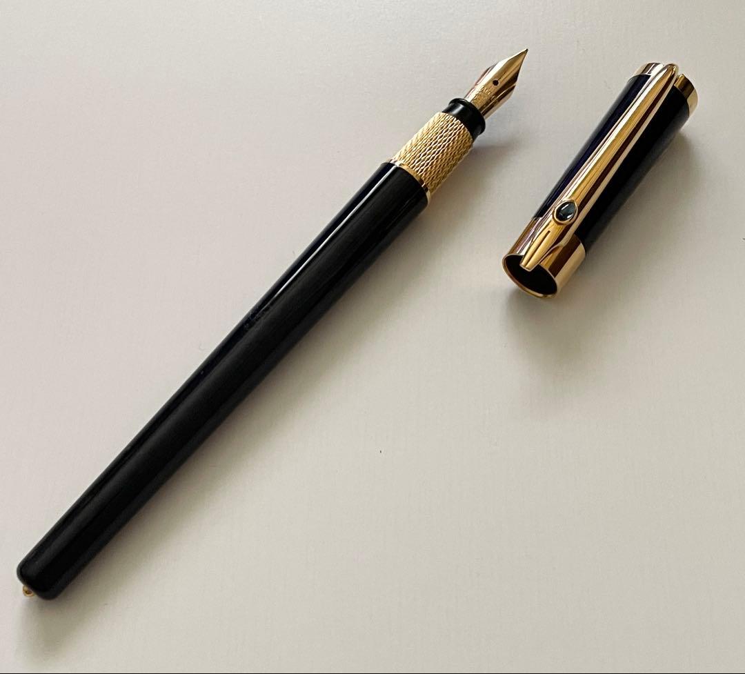 ショーメ Chaumet ロゴ 万年筆 筆記具 白蝶貝 ネイビー レディース