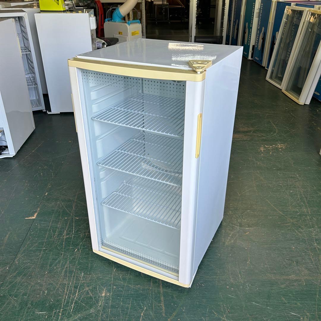 136業務用 冷蔵ショーケース オフィスコンビニ XW-105 左右開き 小型