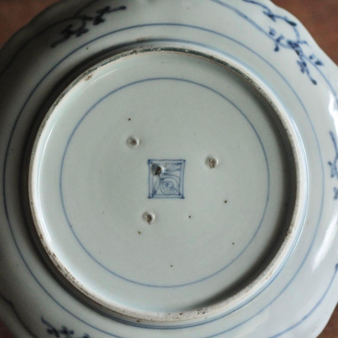 古伊万里 元禄伊万里 藍柿右衛門 中皿 No.6 古美術 古道具 アンティーク