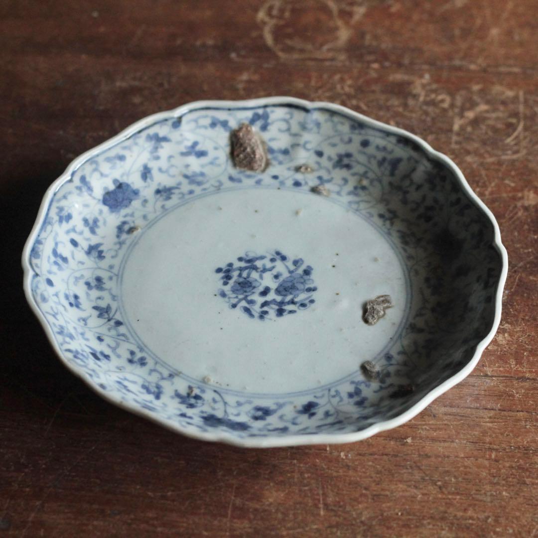 古伊万里 元禄伊万里 藍柿右衛門 中皿 No.6 古美術 古道具 アンティーク